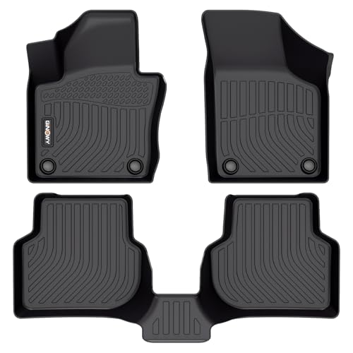GINOWY-Floor Mats for Volkswagen/VW Jetta 2012-2018(All Models), TPE All Weather Car Mat for VW Jetta Floor Liners Mat Custom Fit for Jetta Accessories Without Cargo Trunk Mat Trunk Liner
