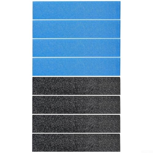 CNANRNANC Filtro de aire acondicionado eléctrico Mitsubishi MAC-2330FT-E MAC-3000FT-E, juego de 8 filtros de carbono enzimático, paquete de 8, negro y azul