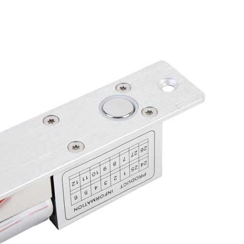 KUIDAMOS Elektryczny Zamek Ryglowy Zwiększone Bezpieczeństwo i stabilność Magnetyczny Elektroniczny Zamek Zatrzaskowy do Domowego Biura Stal Nierdzewna 12 V Stop Aluminium