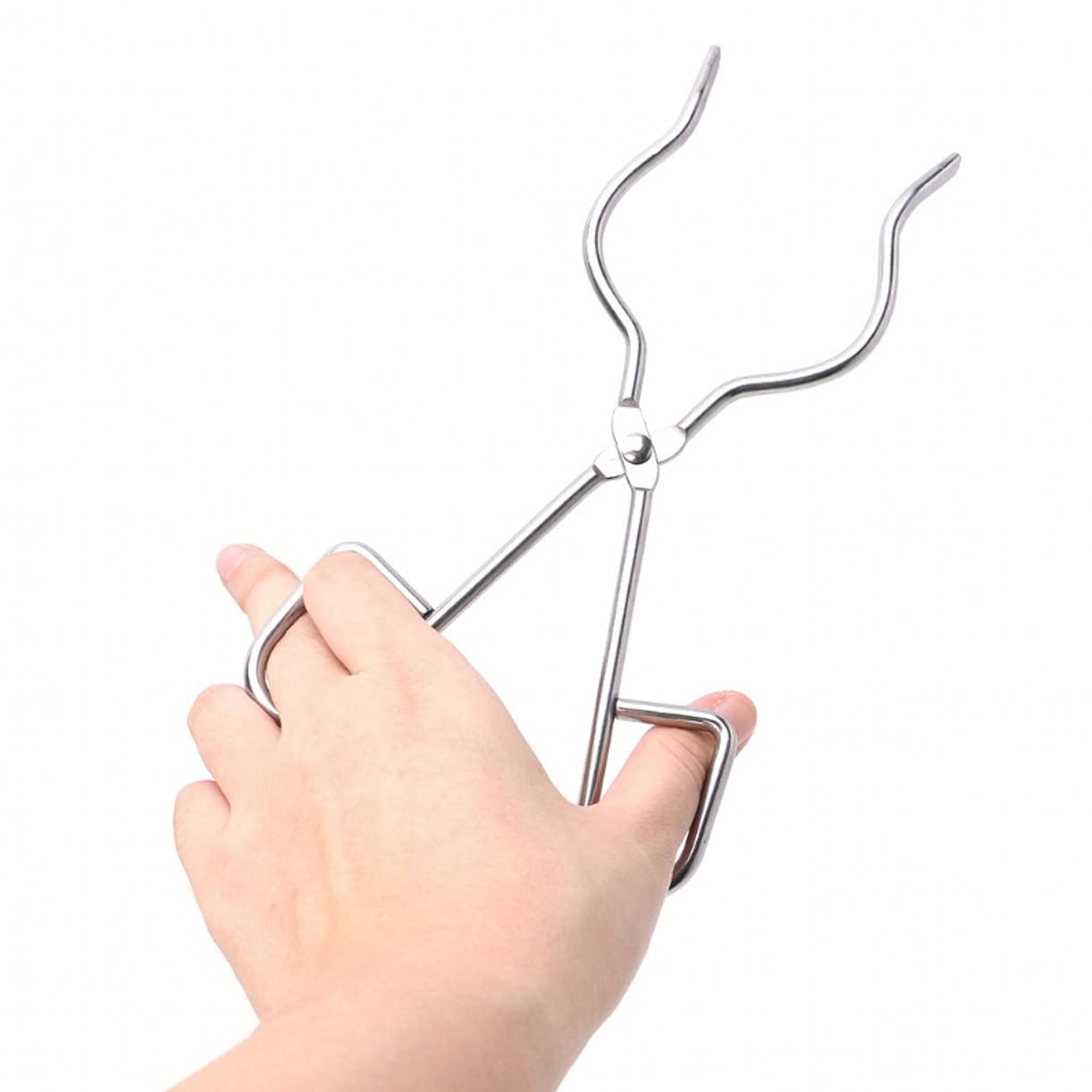 YJIUYUANQ STEEL CRUCIBLE FORCEPS CLAMP BEAKER HOLDER PLIERS,10INCH(25CM)