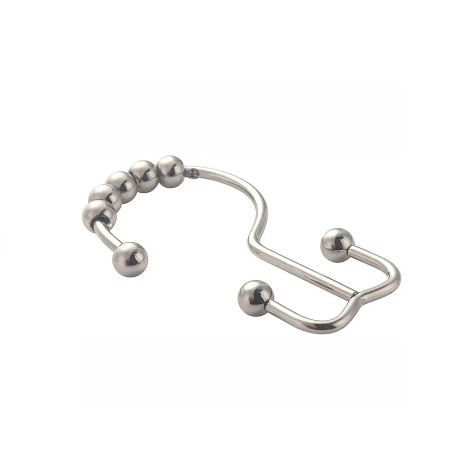 Anillos para Cortina De Ducha Ganchos for Cortina de Ducha, Anillos de Metal de baño de Doble Cara for Cortinas de Varilla(12Pcs)