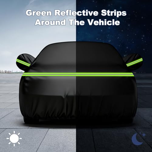 Image of QUNSUNUS Car Cover for MG MGB Roadster /GT 1962-1981 with Cotton Lining | Waterproof Outdoor All-Weather Heavy 420D Oxford MGB Car Covers, with Zipper and Straps, for Rain, Dust, Sun, Wind Protection