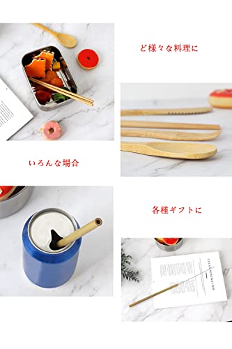 LIKENNY 木製箸セット ナイフ フォーク スプーン ストロー 