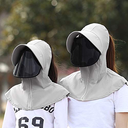 ARTIBETTER Chapéu de Sol de Aba Com Protetor Facial Ajustável Polaina para O Rosto Lenço Bandana Pro