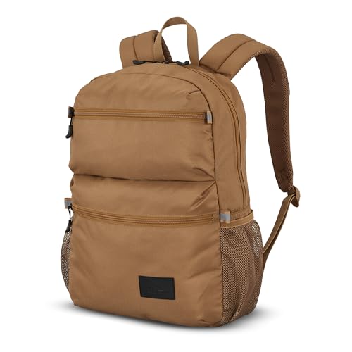 Image of High Sierra Everclass Backpack - Travel or Work Laptop Bookbag with 360 Reflectivity, Dual Water Bottle Pockets & Fits Laptops Up To 15.6 inch, One Size, EARTH TONE