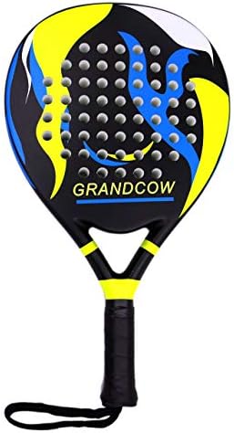 Padel Racket Racquet Carbon Fiber Power Lite EVA Foam POP Tennis Racquets (Black)