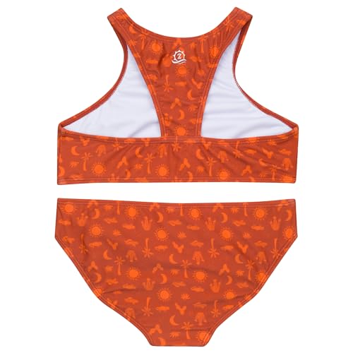 Image of SwimZip Girls' Halter Top and Bikini Bottom 2 Piece Set UPF 50+ Sun Protection