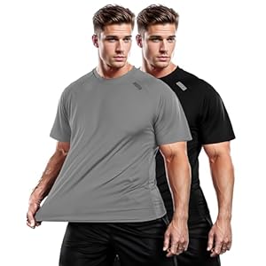 DRSKIN Men’s 2 or 1 Pack T-Shirt Short Sleeve Shirts Running Athletic Workout Active Sun Protection Quick Dry