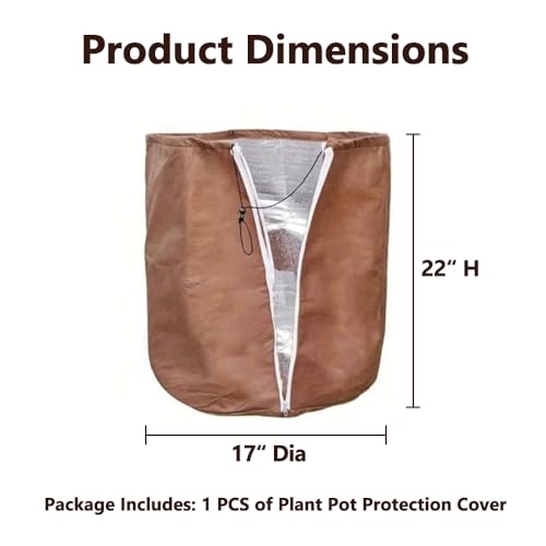 Funda para macetas de invierno contra raíces congeladas bolsa térmica para proteger arbustos 4