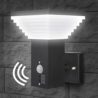 Outdoor LED Wall Light with Motion Sensor, Outside Lights Mains Powered PIR Stainless Steel External Weatherproof Light, 7W IP44 Weatherproof, 4000K Daylight White, deal for Patio Porch Garden Pathway