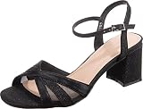 zapatos menbur novia Altura del tacón: 6 cm Menbur Sandalia De Fiesta Coma Berenices Negro Mujer39