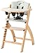 [ビヨンドジュニア（Beyond Junior）] ベビーチェア ハイチェア【ナチュラル・グレー】高さ調節可能 カバー付きテーブル 立ち上がり防止ベルト付き 転落防止ガード 滑り止め付き 離乳食 イス