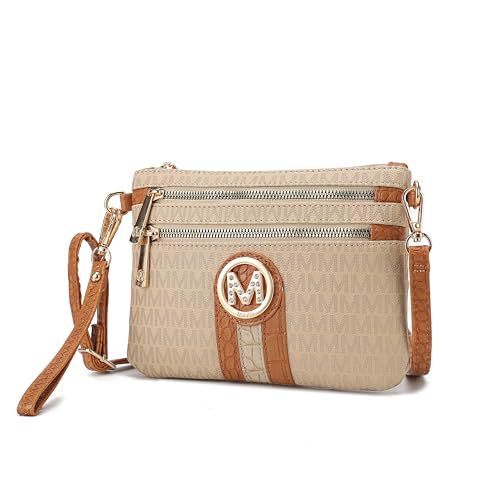 Image of MKF Collection Crossbody Bag for Women, American Flag Shoulder Bag, Vegan Leather Wristlet Bag Handbag Purse by Mia K
