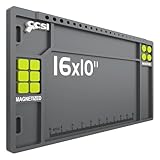 CCSL Pistol Gun Cleaning Mat, Gun Cleaning Pad with Magnetic Organizer Parts Tray, Anti-Slip Rubberized Maintenance Mat, Workbench Mat for Gun Cleaning Kits (Grey)