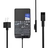 65W Surface Pro Charger Replacement Fit for Microsoft Surface Pro 3/4/5/6/7/8/9/X, Power Supply AC Adapter for Surface Laptop 5 4 3 2 1 Surface Go 1 2 3, Surface Book 1 2 3 Power Supply Cord