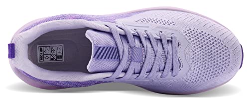 Wonesion Women's Non Slip Walking Running Shoes Lightweight Athletic Tennis Sport Fashion Sneakers For Gym Work Nursing D Purple #TOP4