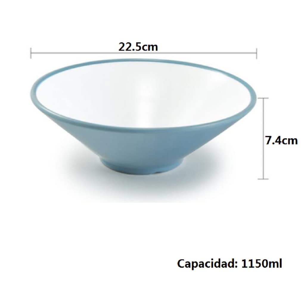 Japonés Conjuntos De Cuencos De Ramen (6 Piezas), Tazón De Sopa De Fideos Ramen Japoneses Grandes De 1150Ml, para Fideos, Pho, Fideos, Udon