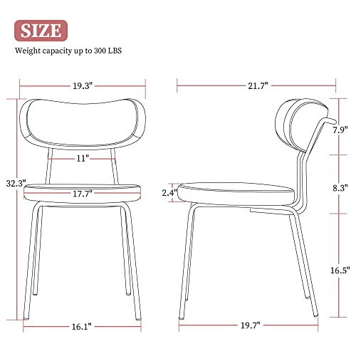 Ivinta Dining Chair Set Of 4, Modern Pink Velvet Chairs With Golden Legs, Mid Century Side Chairs For Dining Room, Living Room, Bedroom, Kitchen, Armless Vanity Accent Chair For Small Space #TOP2