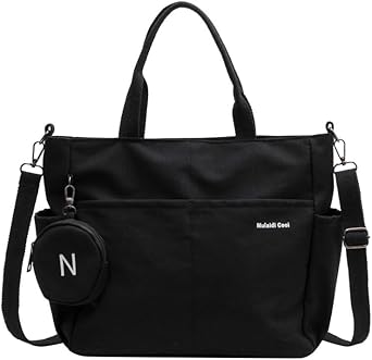 Bolsa Feminina Grande Transversal, de Mão e Tipo Tote | Bolsa Casual Leve para Ombro ou Lateral | Ideal para Faculdade, Trabalho, Compras e Uso Diário