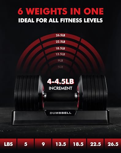 Image of Mikolo Hex Cageless Adjustable Dumbbell Set of 2, 26.5lbs Pair Weights Dumbbell Set with Storage Box, 6-in-1 Adjustable Weights with Anti-slip Grip, Weight Set For Home Gym Suit both Men and Women
