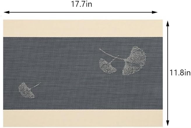 Placemat Woven Western Placemat Light Luxury Decorative Coaster Insulation Pad for Kitchen Dining Room(Gray)