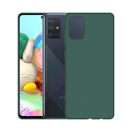 Image of Case Creation Luxurious OG Series for Samsung Galaxy A71 Case Cover,Anti-Dirty Slim Case Frosted Matte Cute Candy TPU Raised Bezel (Splash of Color) Back Cover for Samsung A71 -Lake Green