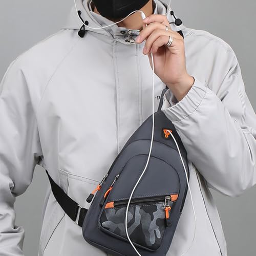 Mochila pequeña tipo bandolera negra para hombre miniatura 3