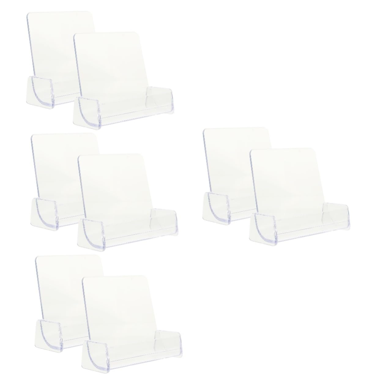 Lurrose Lot De 4 Boîtes De Rangement Pour Cartes De Visite Porte-cartes En Plastique Design Moderne Organisateur De Bureau 2 Pièces X 4