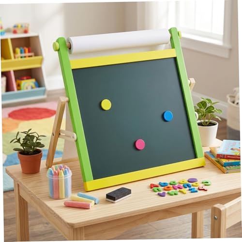 Tableau pour enfants en bois chevalet d'art double face réglable - 2