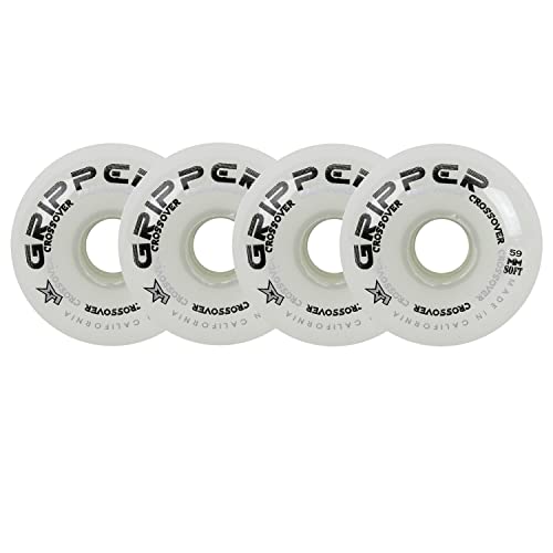 Labeda Roller Hockey Wheels Gripper Crossover Soft 76A White 80Mm - Set Of 4 #TOP4