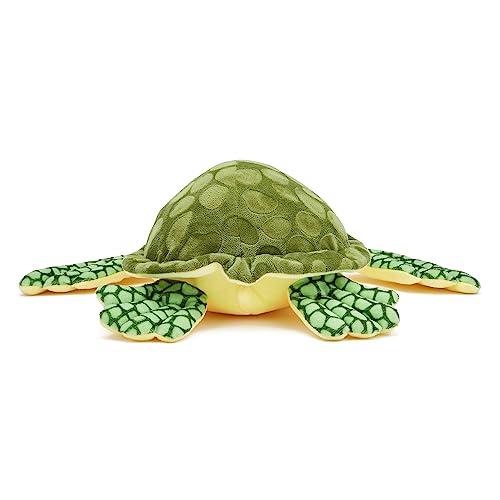 Zappi Co Children's 100% Recycled Realistic Lifelike Large Plush Toy - Soft & Cuddly Stuffed Animal for Boys and Kids (32cm Width) (Sea Turtle) - Image 4