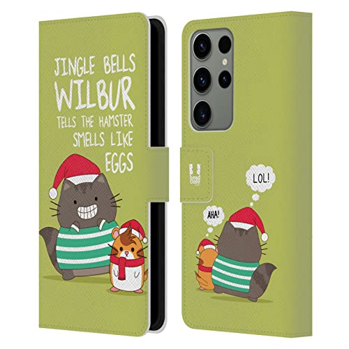 Housse cuir Samsung Galaxy S23 Ultra Wilbur le chat pour vos sorties festives