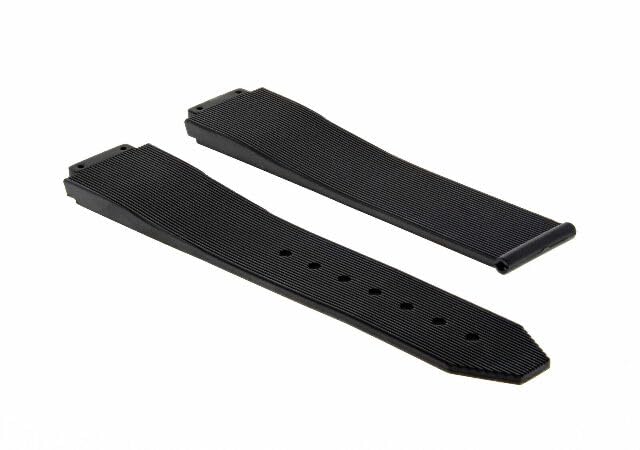 25mm Rubber Watch Band Strap Compatible With 44.5mm Hublot Big Bang Luna Rossa Watch Black