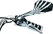 Kuryakyn 1759 Motorcycle Handlebar Accessory: Skeleton Hand Rear View Side Mirrors, Chrome Stems/Black Heads, 1 Pair, One Size