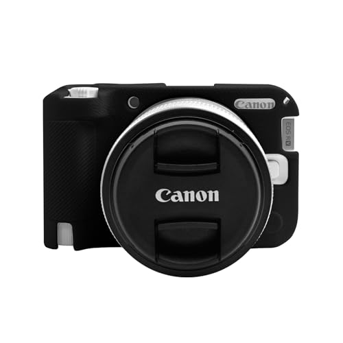 Funda Protectora para Cámara Canon EOS R50 V en Silicona Negra miniatura 1