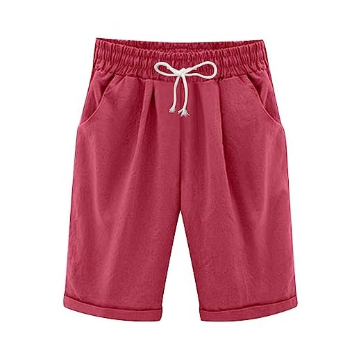 Recent Orders Placed by on Amazon Plus Size Bermuda Shorts for Women Comfy Wide Leg Drawstring Long Trendy Summer Knee Length Shorts Womens Bermuda Walking Beach Vacation Clothes for Women red