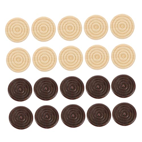 Kisangel 48 Piezas Accesorios De Ajedrez Solo Largo Mini Ai Damas Redondas Chaquete Inspector Accesorio De Juego De Backgammon Oscuro Juego De Mesa Damas Accesorios De Backgammon De Madera