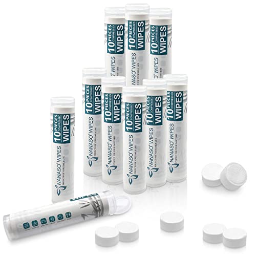 JEFFOUOO 100 Stück Komprimierte,Handtuchpillen,Gepresstes Mini,Tragbarer Handtuch Tabletten, Tücher Erfrischungstuch für Unterwegs,Urlaub,Reisen,Sport,Küche, Baumwolle