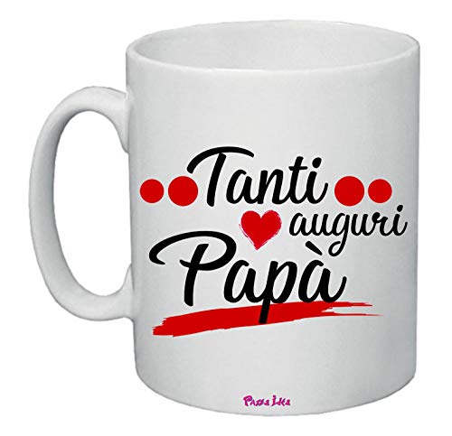 Tazza mug Papà manico a Cuore scritta Papà auguri
