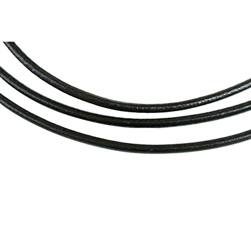 Colar de couro preto BESTOYARD com fechos de aço inoxidável e cordão de couro redondo corrente de co