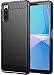 Produktbild Folmecket Hülle für Sony Xperia 10 III, Karbonfaser, Kratzfest, stoßdämpfend, weiches TPU-Gummi, Schutzhülle für Xperia 10 III lite 6 Zoll (Xperia 10 III Schwarz)
