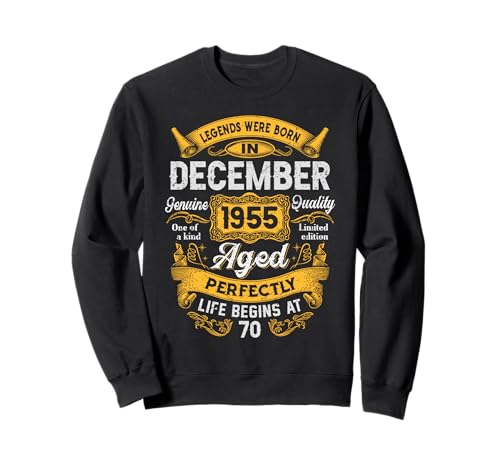 70th Birthday Real Legends December 1955 70 Years Old Men �g���[�i�[