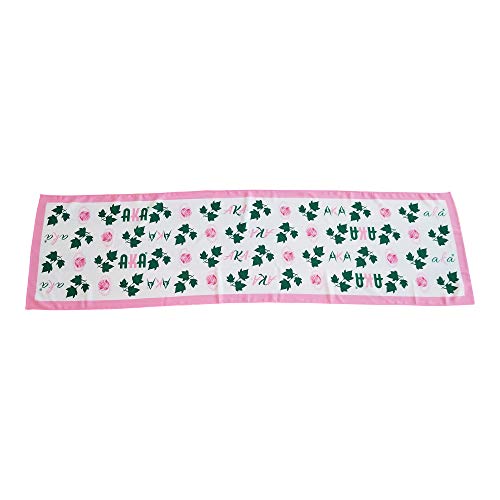 Pink and Green Sorority Paraphernalia AKA Scarf Long 62-Inch (Light Elegant Chiffon) Women Gift3