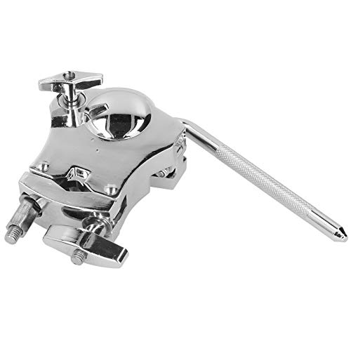 L Rod Cowbells Clamp, Zinc Alloy Percussion Claw Tom Drum Rack Mount Bracket Silver Mutifunction Musical Instrument Accessories WC83