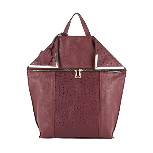 Sac de sac à dos Filippa Rouge en cuir bordeaux | Élégance au quotidien
