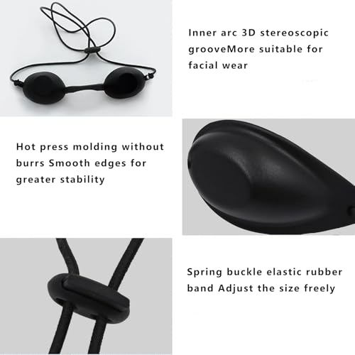 FeiOne 4 Stück UV Schutzbrille, Solarium Brille, Augenklappe Infrarot Solarium Schutzbrille, für Lasertherapie,IPL-Haarentfernung,UV-Schutz,Sonnenbrille(Schwarz und Lila)