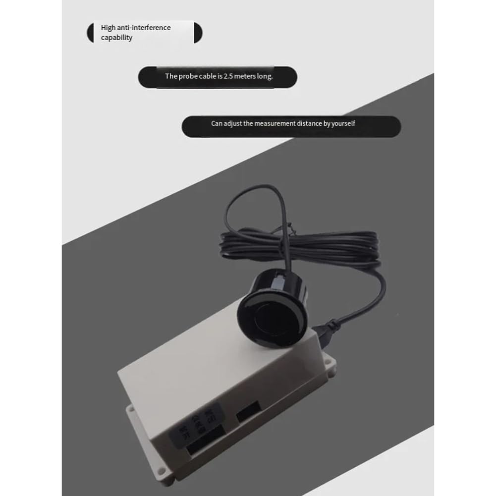 Módulo de Medición Ultrasónica de 12 V, Sensor de Proximidad de 250 Cm, Sensor de Evitación de Obstáculos, Salida de Relé