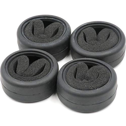 Hobbysoul 4Pcs Rc 1/10 On Road Slick Tire Rubber Tyre Fit For 1:10 Touring Drift Car Wheel Rim … #TOP4