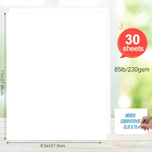 image for Joyberg White Cardstock 8.5 x 11, 230gsm Cover Cardstock Paper, 85 Lb 