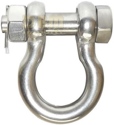 5 PC 3/8" Bolt Pin Anchor Shackle Stainless Steel SS 316 Marine Rigging Paracord